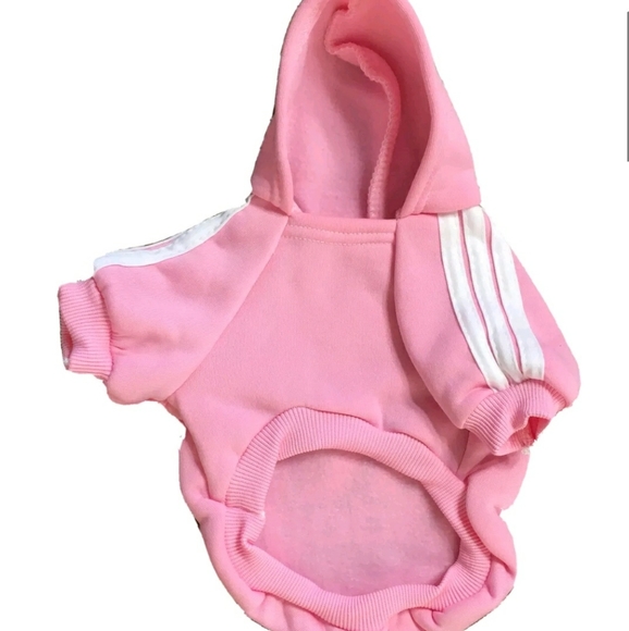 🆕 Pet Adidog Sweater Hoodie Size Small Small Pink & White SM Breed Puppy Pup - Picture 2 of 6